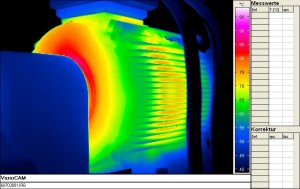 Lager an der Abtriebsseite mit erhöter Temperatur