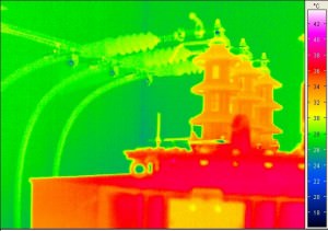 Berührungslose Kontrolle eines Hochspannungstrafos